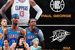 一切的开始👀6年前的今天 快船大出血9换1乔治为雷霆夺冠奠基